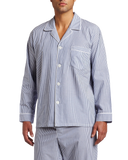 Majestic international men's basics bengal stripe long sleeve pajama